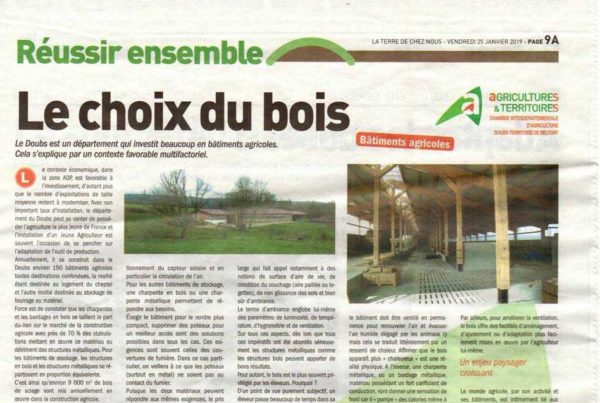 Le bois du bois pour la construction de bâtiment agricoles