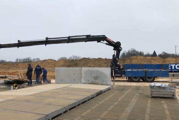 Construction d'une fosse sous caillebotis