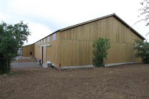 bâtiment de séchage en grange en charpente bois lamellé collé