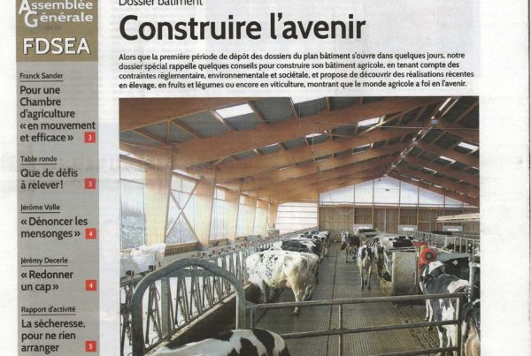 AGRIBAT CONCEPT en Une de l'EST agricole et viticole